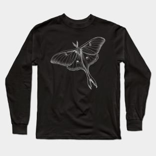 Luna moth sketch Long Sleeve T-Shirt
